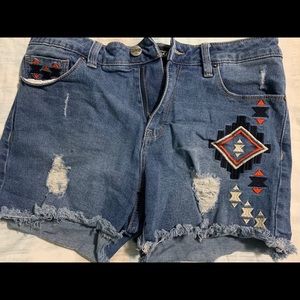 Women’s blue jean shorts